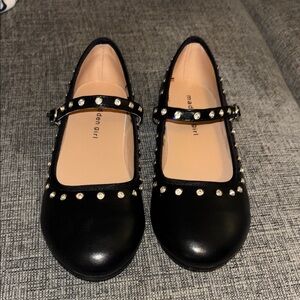 Madden Girl Black Mary Jane Flats with Studded Detail